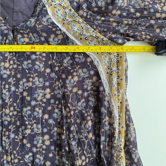 Free People Melody Laughter Purple Dress Sz Medium M Festival Swing Boho Romanti - Picture 4 of 13